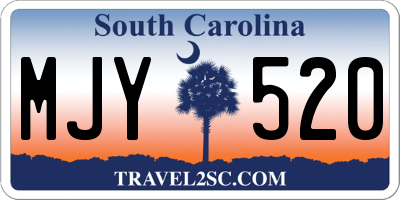 SC license plate MJY520