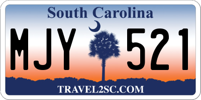SC license plate MJY521
