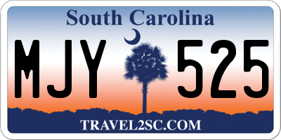 SC license plate MJY525