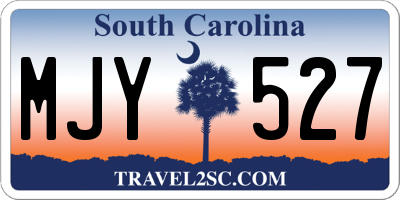 SC license plate MJY527