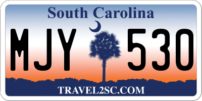 SC license plate MJY530