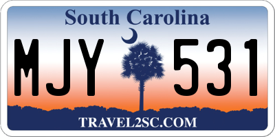 SC license plate MJY531