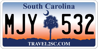 SC license plate MJY532