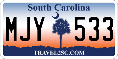 SC license plate MJY533
