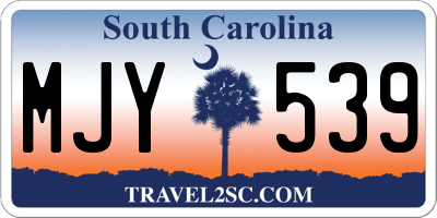 SC license plate MJY539