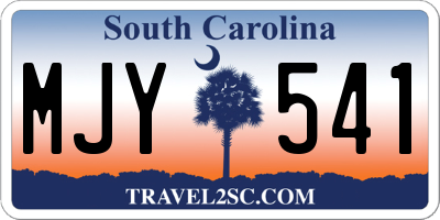 SC license plate MJY541