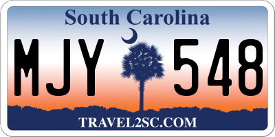 SC license plate MJY548