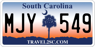 SC license plate MJY549