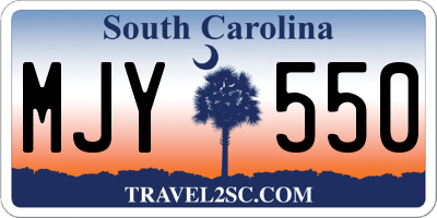 SC license plate MJY550