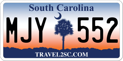SC license plate MJY552