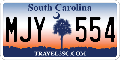 SC license plate MJY554