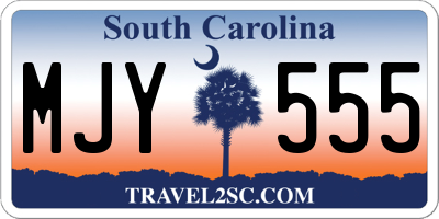 SC license plate MJY555