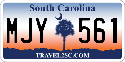 SC license plate MJY561
