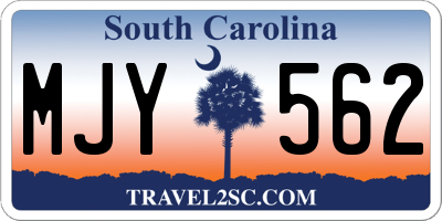 SC license plate MJY562