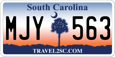 SC license plate MJY563