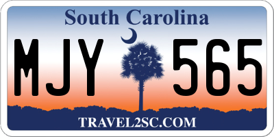 SC license plate MJY565