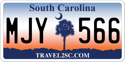 SC license plate MJY566