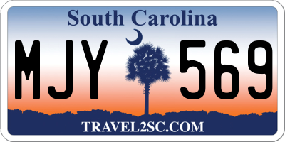 SC license plate MJY569