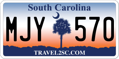 SC license plate MJY570