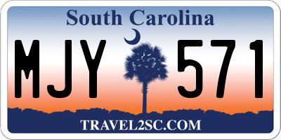 SC license plate MJY571