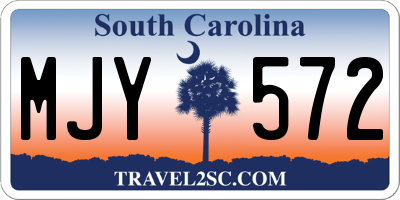 SC license plate MJY572