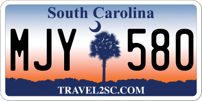 SC license plate MJY580