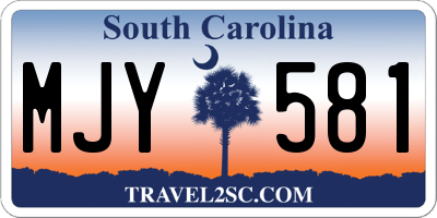 SC license plate MJY581