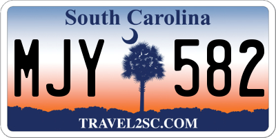 SC license plate MJY582