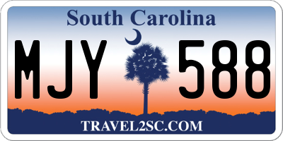 SC license plate MJY588
