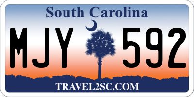 SC license plate MJY592