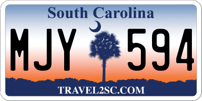 SC license plate MJY594