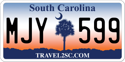 SC license plate MJY599