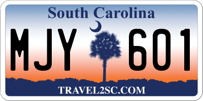 SC license plate MJY601