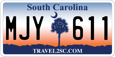 SC license plate MJY611