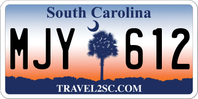 SC license plate MJY612