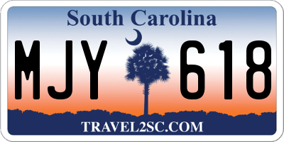 SC license plate MJY618