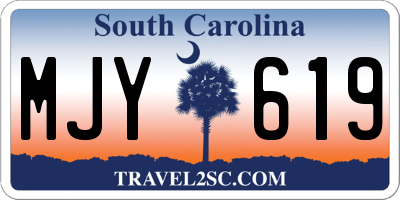 SC license plate MJY619