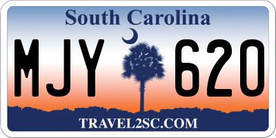 SC license plate MJY620