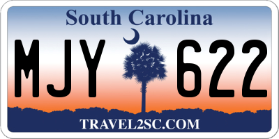 SC license plate MJY622