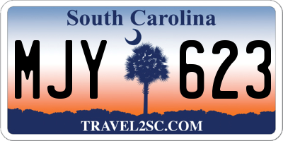 SC license plate MJY623