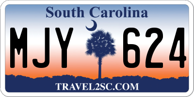 SC license plate MJY624