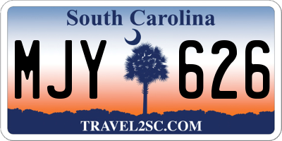 SC license plate MJY626