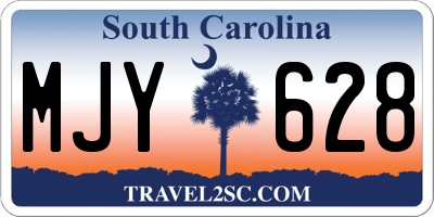 SC license plate MJY628