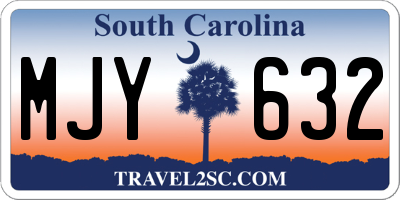 SC license plate MJY632