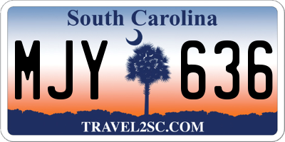 SC license plate MJY636