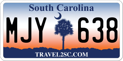 SC license plate MJY638