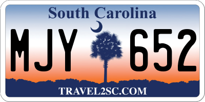 SC license plate MJY652