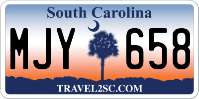 SC license plate MJY658