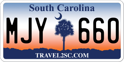 SC license plate MJY660