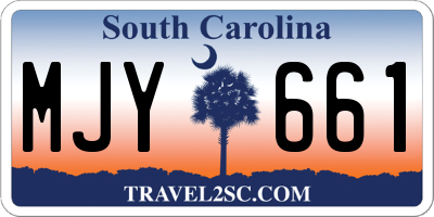 SC license plate MJY661